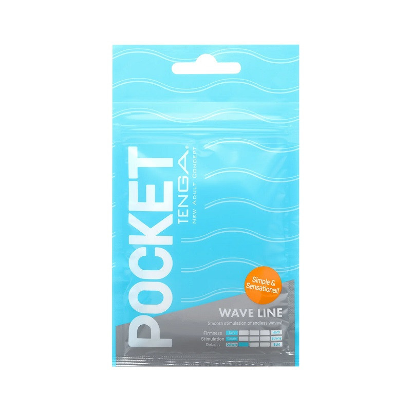 1 Pocket Stroker Tenga Wave Line Azul