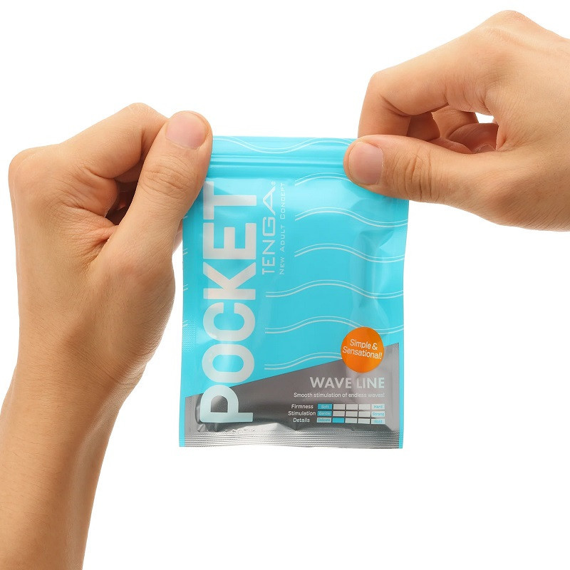 1 Pocket Stroker Tenga Wave Line Azul