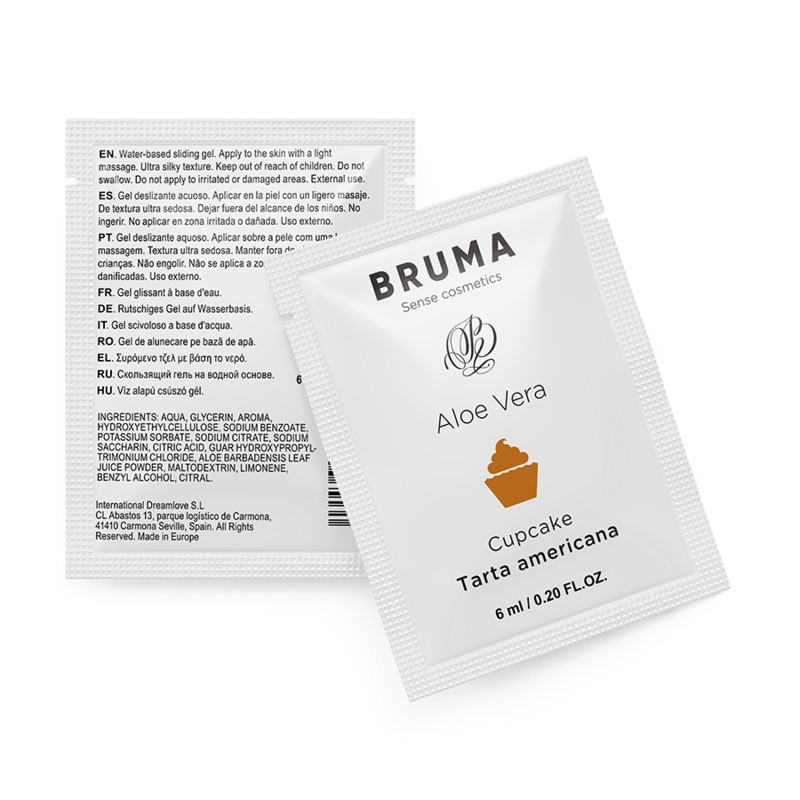 Sobre Gel Deslizante Bruma Sabor Tarta Americana 6 ml