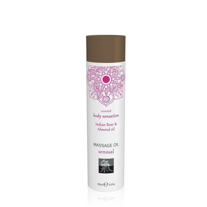 Aceite De Masaje Aromático Calor Shiatsu Rosa India Y Almendra 100 ml