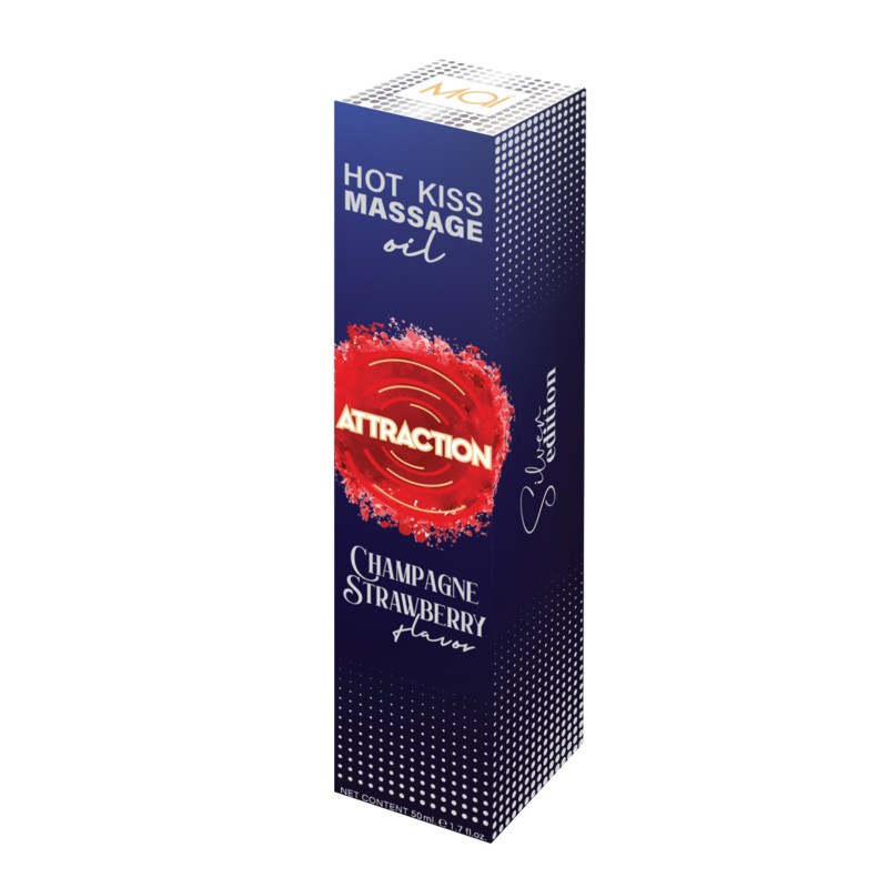 Aceite De Masaje Attraction Con Efecto Calor Champagne/Fresa