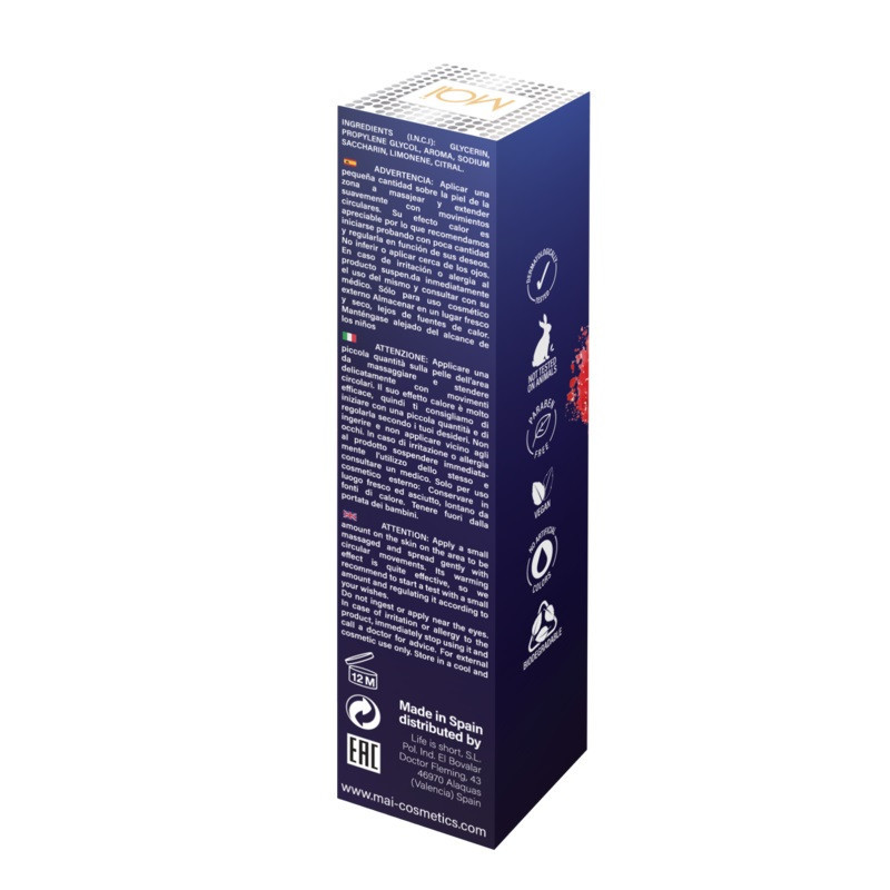 Aceite De Masaje Attraction Con Efecto Calor Champagne/Fresa