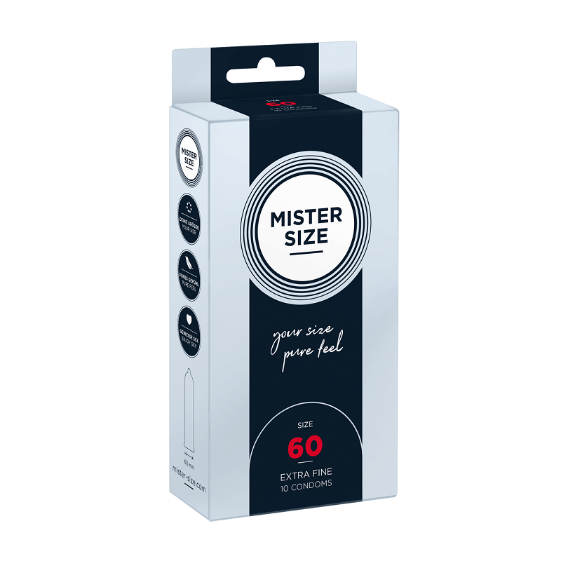 Caja 10 Preservativos Mister Size Talla 60 Extrafinos
