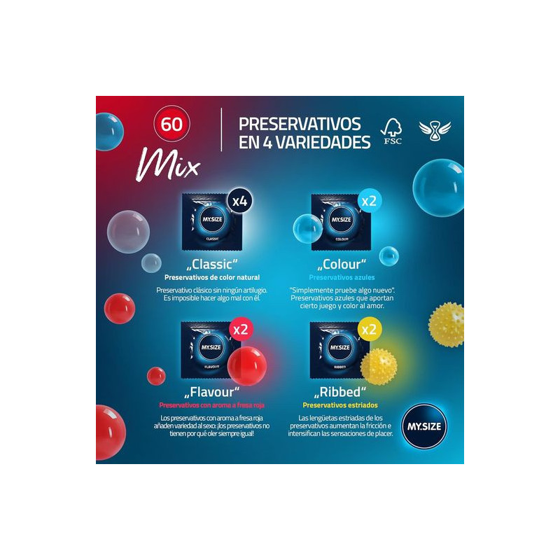 Caja 10 Preservativos My Size Mix Talla 60