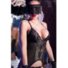Conjunto Corset Chilirose CR-4166 4 Piezas Negro