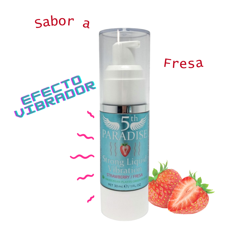 Gel Estimulante Vibrador Líquido Strong 5th Paradise Fresa 30 ml