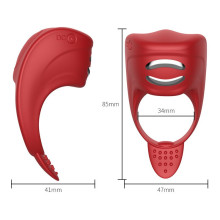 Electro Anillo Vibrador Foxshow Recargable Electroestimulación