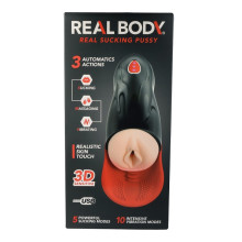 Masturbador Masculino Recargable con Vibración y Succión Pussy Real Body