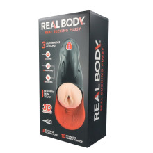 Masturbador Masculino Recargable con Vibración y Succión Pussy Real Body