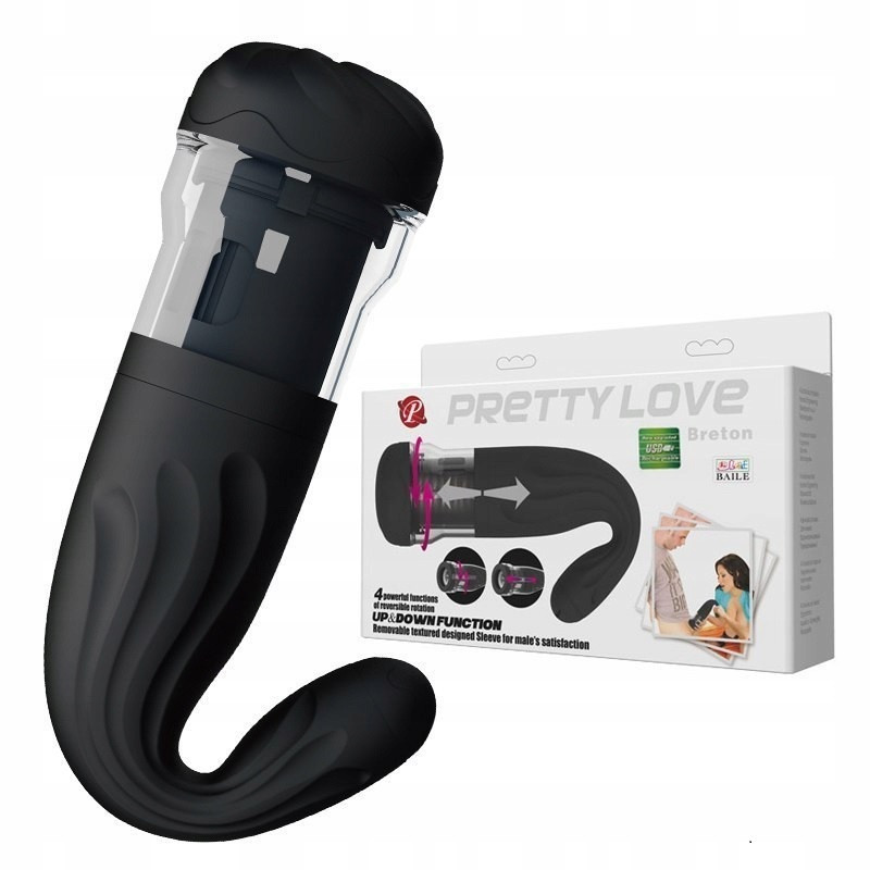 Masturbador Masculino Recargable Pretty Love Multifunción Breton