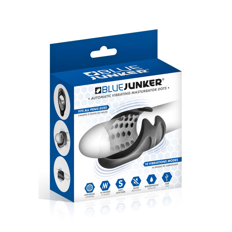 Masturbador Masculino Recargable Texturado Abierto Blue Junker