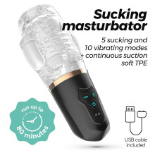 Masturbador Masculino Recargable Vibrador y Succionador Quasar Crushious