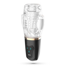 Masturbador Masculino Recargable Vibrador y Succionador Quasar Crushious