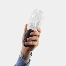Masturbador Masculino Recargable Vibrador y Succionador Quasar Crushious