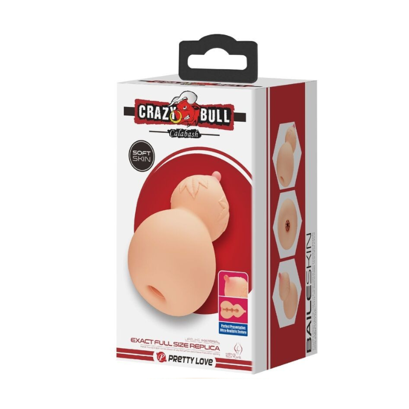 Masturbador Realístico Pecho Pretty Love Crazy Bull Calabash
