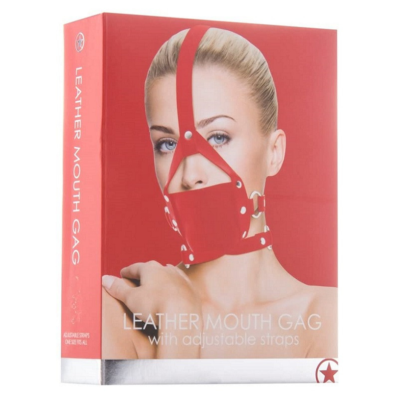 Mordaza Ouch Leather Mouth Gag Roja