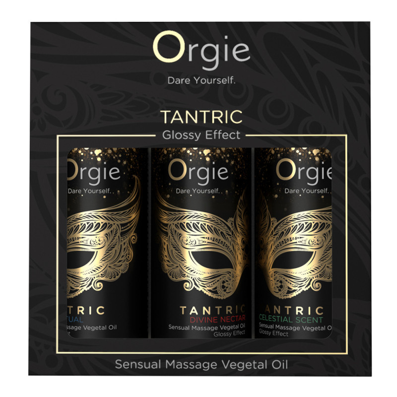 Orgie Tantric Sensual Massage Oil Glossy Efect 3 x 30ml