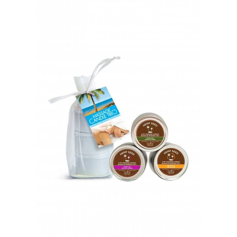 Pack 3 Velas de Masaje Hemp Seed